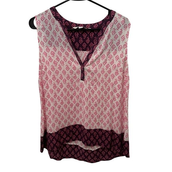 Boden Pink Mixed Print Sleeveless Blouse Size 8 - Picture 2 of 6